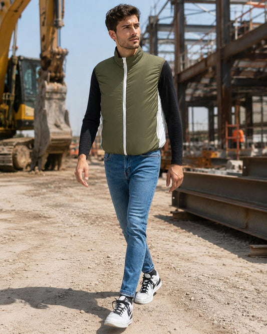 Gilet Chaki con ventola