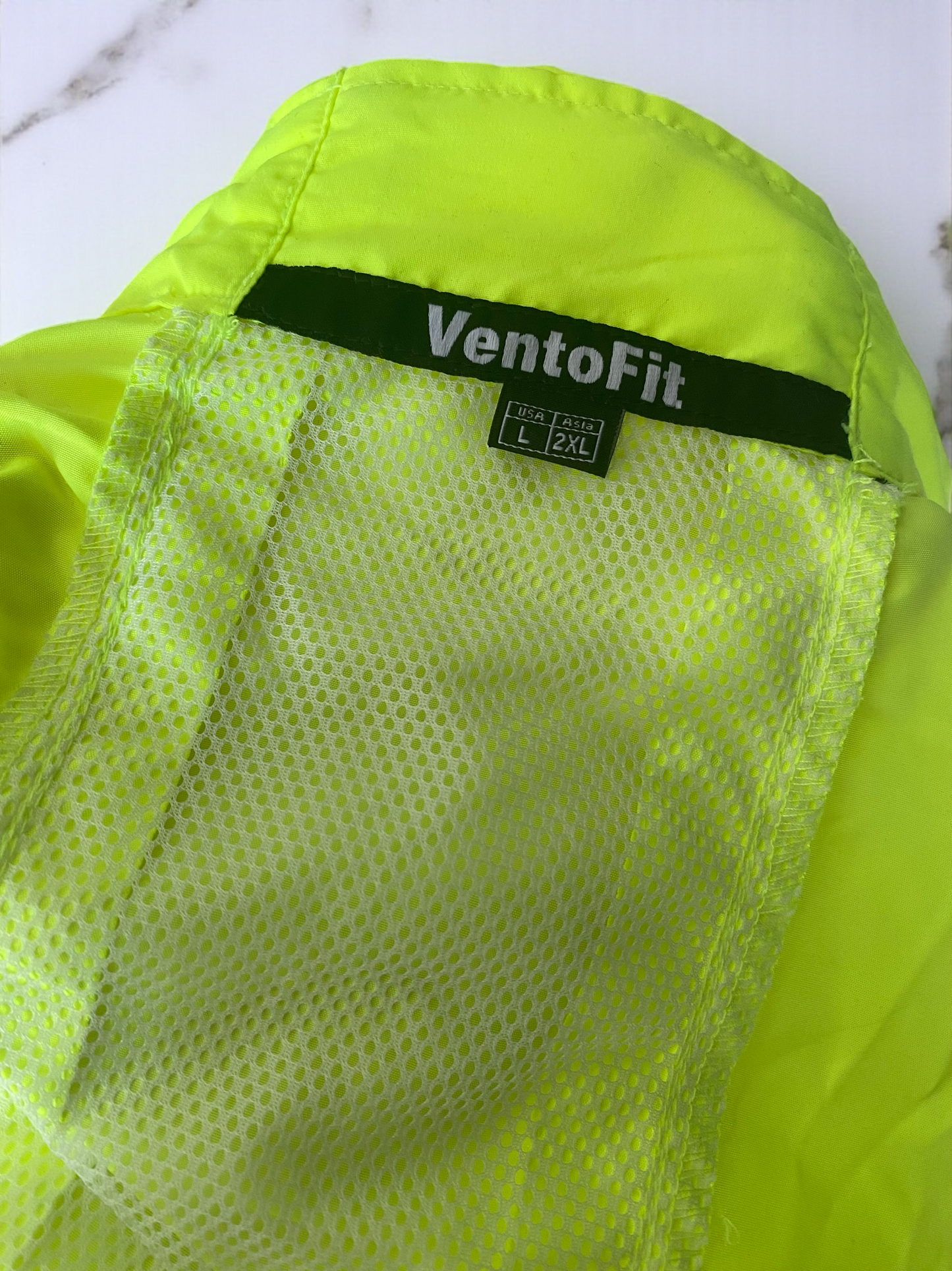 Green work vest with fan